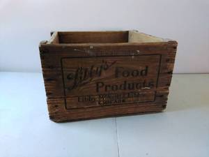 Vintage Libbys Food Products Wooden Crate