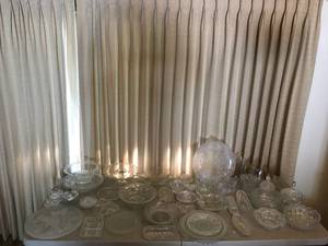 Huge Lot of Clear Glass and Crystal