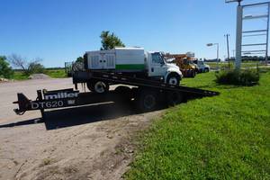 lot 3 image: 1982 Miller Model DT620 HD 20 Tandem Axle Deck Over Tilt Bed Equipment Trailer