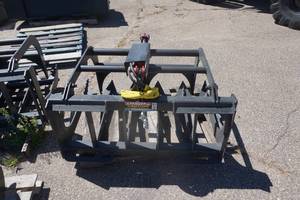 lot 15 image: Brand New Universal Mount Bobcat Skid Loader Skid Steer 48 Root Grapple Bucket