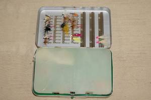 lot 29 image: Case with Bobbers and Flys
