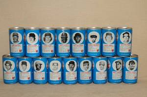 lot 69 image: Vintage RC Cola Baseball Player Cans