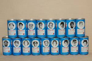 lot 70 image: Vintage RC Cola Baseball Player Cans