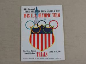 lot 49 image: 1948 US Olympic Trials Official Program