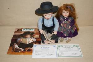 lot 99 image: 2 Danbury Mint Porcelain Dolls