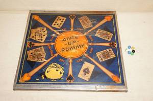 lot 113 image: Vintage Rummy Game and Some Marbles