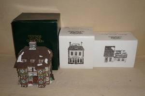 lot 120 image: 3 Department 56 Snow Village Buildings