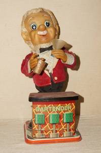 lot 131 image: Vintage Bartender Tin Toy