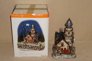 lot 115 image: Department 56 Halloween Shipwreck Lighthouse