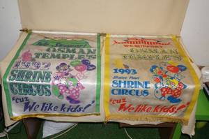 lot 175 image: 2 Vintage Shrine Circus Flags