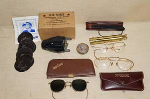 lot 165 image: Vintage Glasses and Monocular