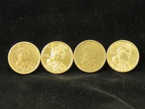 lot 158 image: 4 Sacagawea Dollar Coins