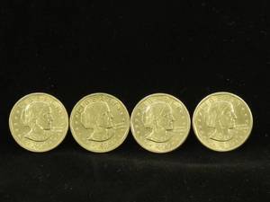 lot 157 image: 4 Susan B Anthony Dollar Coins