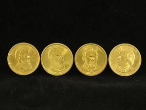 lot 163 image: 4 2011-D Presidential Dollar Coins