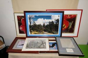 lot 150 image: Framed Art, Pictures, Stamps