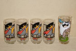 lot 142 image: Hamburglar and Looney Tunes Glasses