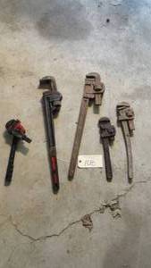 Lot of Pipe Wrenches