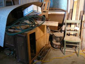 Lot of Wooden Chairs, Misc Wood, Wooden Cabinets, Eskimo Quickflip 1