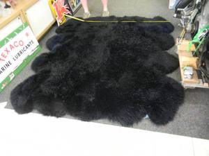 AWESOME 8 PELT LONG HAIRED SHEEP RUG - APPROX 7FT BY 6FT - VERY NICE CONDITION - THESE ARE SELLING FOR OVER $1000.00 - GREAT PIECE - SEE PICTURES