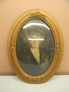 ANTIQUE  VINTAGE PICTURE & FRAME - VERY COOL OLD PIECE - APPROX 19 BY 26 - SEE PICTURES