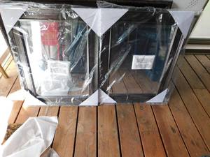 lot 46 image: 2 New Wood Framed Mirrors