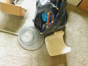 lot 82 image: Boating Vests  Fish Net  Booster Chair