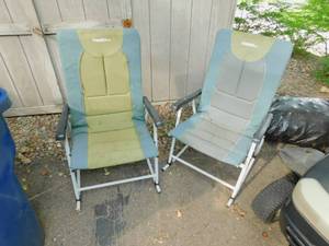 lot 186 image: 2 Gander Mountain Fold-Up Outdoor Rocking Chairs