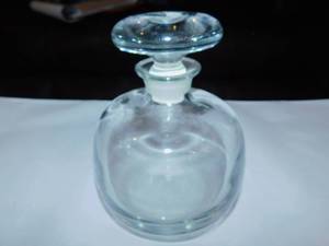 lot 162 image: Fancy Small Glass Carafe with Glass Top