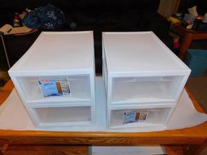 lot 166 image: Sterilite Modular Drawers