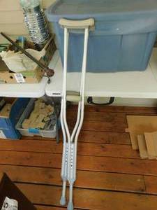 lot 141 image: Metal Crutches