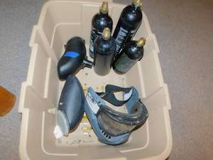 lot 154 image: CO2 TanksAutomatic LoadersHelmet