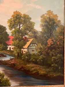 lot 3 image: Framed Oil on Canvas Painting