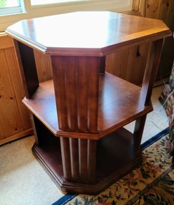 lot 75 image: Swivel Library Table