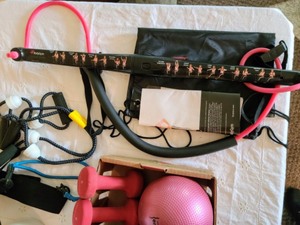 lot 79 image: Lot of Exercise DVDs And Equipment