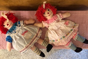 lot 85 image: Set of two Raggedy Ann Dolls