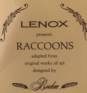 lot 38 image: Lenox Brand Limited Issue Raccoon Plate