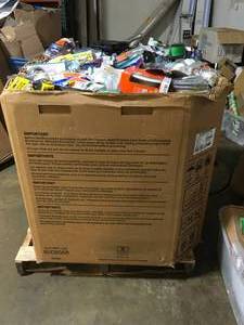 Gaylord with assorted tools,Plumbing,Lights and more CUSTOMER RETURNS SEE PICS