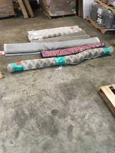 PALLET WITH 5 RUGS DIFFERENT SIZES AND STYLES CUSTOMER RETURNS SEE PICS