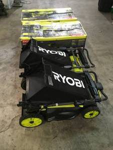 RYOBI ELECTRIC MOWERS BATTERY AND CHARGER NOT INCLUDED CUSTOMER RETURNS SEE PICS