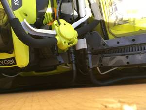 GAYLORD FULL OF ELECTRIC RYOBI LAWN MOWERS SEE PICS