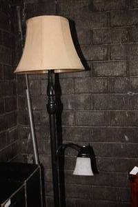 lot 27 image: Traditional Black Floor Lamp