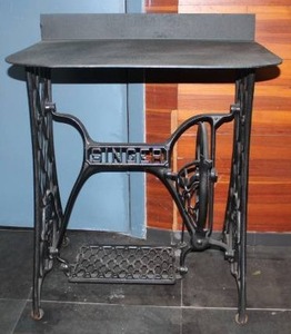 lot 7 image: Repurposed Sewing Machine Table