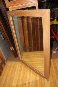 lot 39 image: Huge Oak Wall Mirror