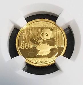 2017 CHINA GOLD PANDA 50 YUAN 3g .999 FINE GOLD MS69 NGC
