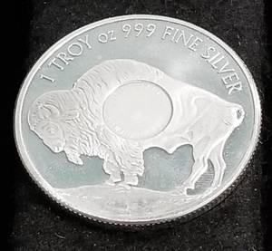 1 TROY OZ. .999 FINE SILVER INDIAN BUFFALO DESIGN
