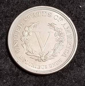 1883 NO CENTS LIBERTY V NICKEL BU-UNC