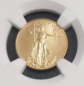 2015 US $5 GOLD EAGLE MS69 NGC 110th OZ