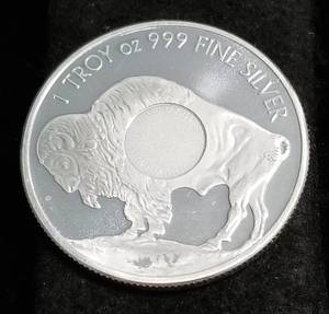 1 TROY OZ. .999 FINE SILVER INDIAN BUFFALO DESIGN