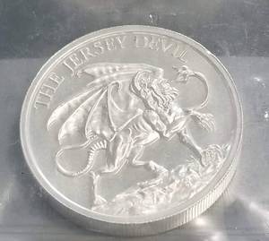 2 TROY OZ. .999 FINE SILVER JERSEY DEVIL APMEX SEALED