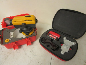 lot 333 image: CSTBERGER AUTOMATIC LEVEL WITH STAND, CRAFTSMAN 4-IN-1 LASER TRAC LEVEL